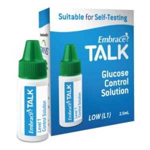 Blood Glucose Control Solution Embrace Talk 2.5 mL Level 1