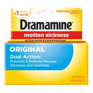 Nausea Relief Dramamine 50 mg Strength Tablet 36 Per Box