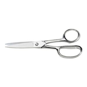 Utility Shears 8-1/4 Inch Length Chrome Plated Carbon Steel NonSterile Finger Ring Handle Straight Blunt Tip / Blunt Tip