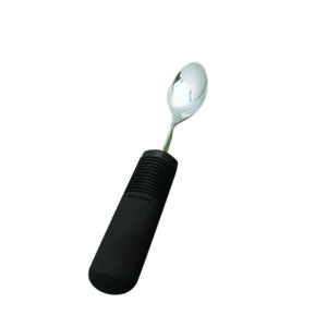 Small Spoon Good Grips Right / Left Hand Angled Silver / Black Stainless Steel