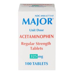Pain Relief Major 325 mg Strength Acetaminophen Unit Dose Tablet 100 per Bottle