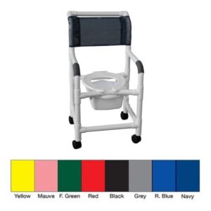 Shower Chair MJM International PVC Frame Mesh Backrest 300 lbs. Weight Capacity