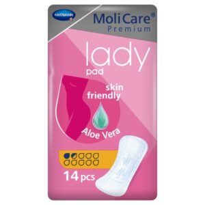 Bladder Control Pad MoliCare Premium Lady Pads 3-1/2 X 10-1/2 Inch Light Absorbency Polymer Core One Size Fits Most