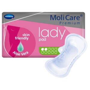 Bladder Control Pad MoliCare Premium Lady Pads 4-1/2 X 10-1/2 Inch Light Absorbency Polymer Core One Size Fits Most