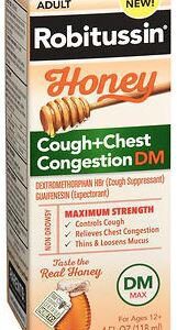 Cold and Cough Relief Robitussin 20mg / 20mg -400mg Strength Liquid 4 oz.