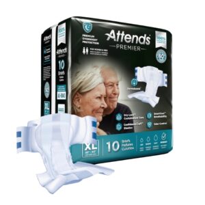 Unisex Adult Incontinence Brief Attends Premier X-Large Disposable Heavy Absorbency