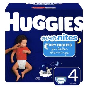 Unisex Baby Diaper Huggies Overnites Size 4 Disposable Heavy Absorbency