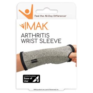 Compression Sleeve IMAK Arthritis Medium Soft Gray Wrist / Thumb