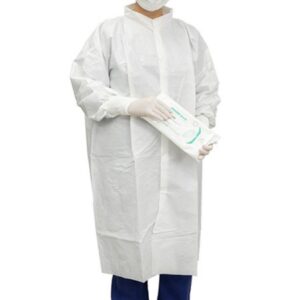 Cleanroom Lab Coat Contec CritiGear White 4X-Large Knee Length Microporous Fabric Disposable