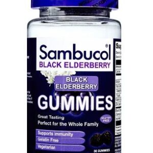 Dietary Supplement Sambucol Black Elderberry Extract 50 mg Strength Gummy 30 per Bottle Black Elderberry Flavor