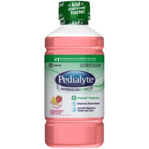 Oral Electrolyte Solution Pedialyte AdvancedCare Strawberry Lemonade Flavor 33.8 oz. Electrolyte