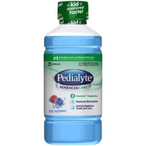 Oral Electrolyte Solution Pedialyte AdvancedCare Blue Raspberry Flavor 33.8 oz. Electrolyte