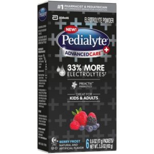 Oral Electrolyte Solution Pedialyte AdvancedCare Plus Berry Frost Flavor 0.6 oz. Electrolyte