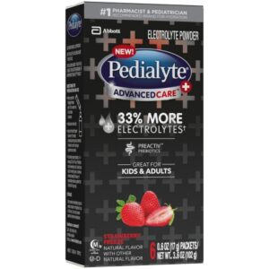 Oral Electrolyte Solution Pedialyte AdvancedCare Plus Strawberry Freeze Flavor 0.6 oz. Electrolyte