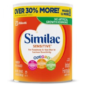 Infant Formula Similac Sensitive Unflavored 29.8 oz. Can Powder Iron Lactose Sensitivity