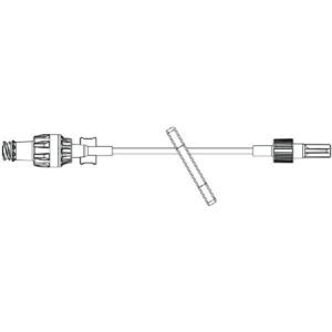IV Extension Set Baxter Needle-Free Port Micro Bore 7-7/10 Inch Tubing Without Filter Sterile