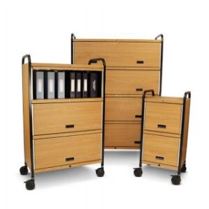 Mobile Chart Rack Mov-it Elite Series II Steel 19 X 36-3/4 X 42-1/4 Inch Oak