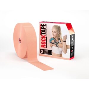Kinesiology Tape Rock Tape Beige 2 Inch X 35 Yard Cotton / Nylon NonSterile