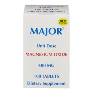 Mineral Supplement Major Magnesium Oxide 400 mg Strength Tablet 100 per Bottle