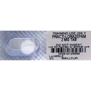 Clinical Training Medication Practi-Lorazepam Oral Med Tablet Blister Pack 2 mg per Tablet