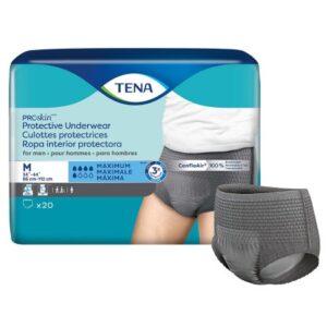 Male Adult Absorbent Underwear TENA ProSkin Pull On with Tear Away Seams Medium Disposable Moderate Absorbency