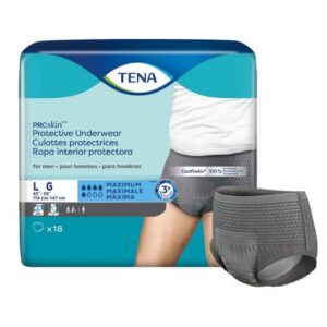 Male Adult Absorbent Underwear TENA ProSkin Pull On with Tear Away Seams Large Disposable Moderate Absorbency