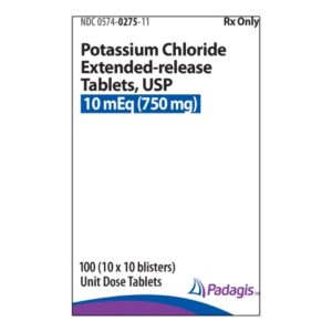 Potassium Chloride 10 mEq Tablet 100 Tablets