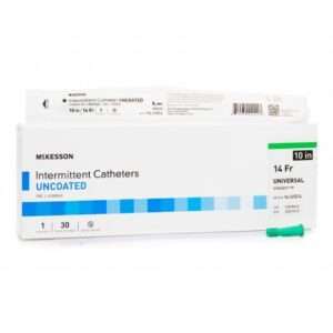 Urethral Catheter McKesson Straight Tip Uncoated PVC 14 Fr. 10 Inch