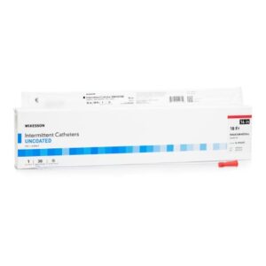 Urethral Catheter McKesson Coude Tip Uncoated PVC 18 Fr. 16 Inch