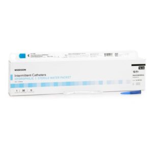 Urethral Catheter McKesson Straight Tip Hydrophilic Coated PVC 10 Fr. 16 Inch