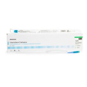 Urethral Catheter McKesson Straight Tip Hydrophilic Coated PVC 14 Fr. 16 Inch