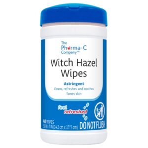 Witch Hazel Astringent The Pharma-C Company  40 Count Wipe