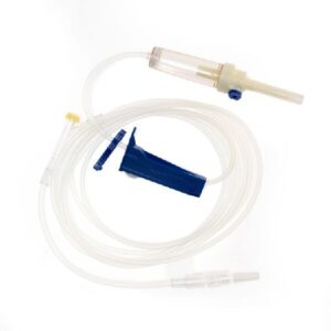 IV Pump Set TrueCare Pump 1 Port 10 Drops / mL Drip Rate Without Filter 100 Inch Tubing Solution