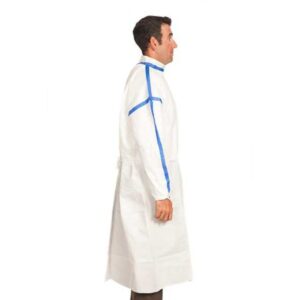 Chemotherapy Procedure Gown X-Large White Sterile ASTM F739-12 Disposable