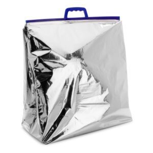 Reclosable Thermal Bag 8 X 19 X 19 Inch Mylar / Plastic Silver Snap Closure