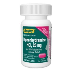 Diphenhydramine HCl 25 mg Tablet 100 Tablets