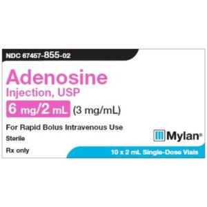 Adenosine, Preservative Free 3 mg / mL Injection 2 mL