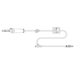 Primary IV Administration Set MedStream Gravity 1 port 20 Drops / mL Drip Rate 15 Micron Filter 85 Inch Tubing Solution Flow Regulator