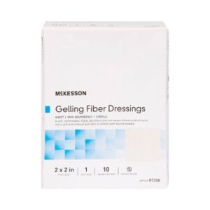Gelling Fiber Wound Dressing McKesson 2 X 2 Inch Square Sterile