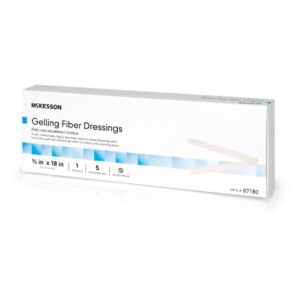 Gelling Fiber Wound Dressing McKesson 3/4 X 18 Inch Ribbon Sterile
