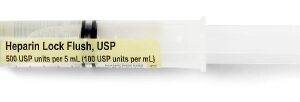 Heparin Sodium, Porcine, Preservative Free 100 U / mL Injection 5 mL Fill in 10 mL Syringe