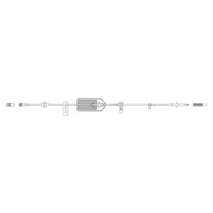IV Pump Set Curlin Pump Without Ports 0.2 Micron Filter 94 Inch Tubing Solution