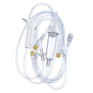 Primary IV Administration Set AMSafe Gravity 2 Ports 10 Drops / mL Drip Rate Without Filter 96 Inch Tubing Solution Without Flow Regulator