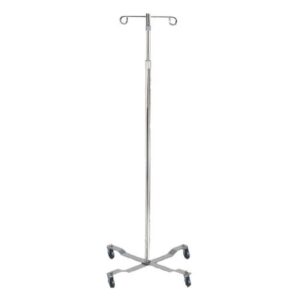 IV Stand Floor Stand 2 Hooks 4 Legs with Casters