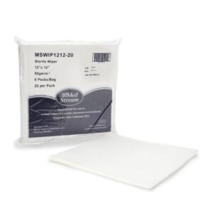 Cleanroom Wipe McKesson ISO Class 5 20 Count Bag 12 X 12 Inch Sterile Disposable