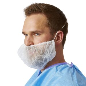 Beard Cover One Size Fits Most White Elastic Closure