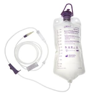 Gravity Feeding Bag Set with ENFIT Connector and Transitional Adapter AMSure 1200 mL Bag
