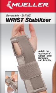 Wrist Splint Mueller Carpal Tunnel Wrist Stabilizer Nylon / Aluminum / Polyester / PP / PU / Spandex / POM Left or Right Hand Gray Small / Medium