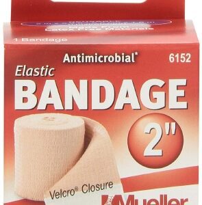 Elastic Bandage Mueller 2 Inch X 5.3 Foot Single Hook and Loop Closure Beige NonSterile Standard Compression