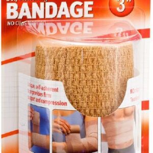 Cohesive Bandage Mueller 3 Inch X 5 Yard Self-Adherent Closure Beige NonSterile Standard Compression